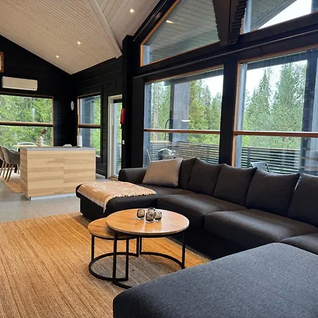 - Rising Sun With 3 Bedrooms, Loft, Sauna And Balcony With A View Ruka